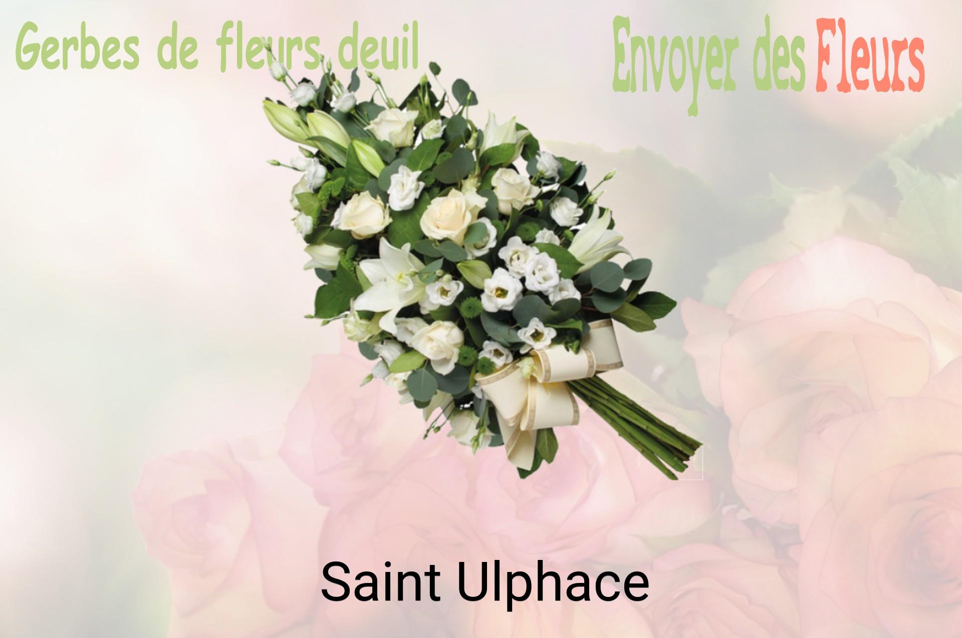 Gerbe de fleurs de deuil livrée à Saint-Ulphace